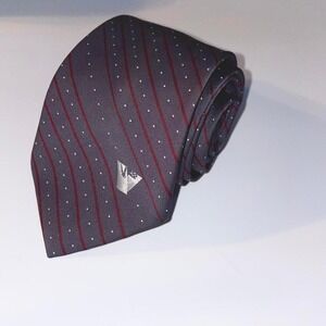 Beli Boeing‎ Grayish hue striped polyester and silk blend tie